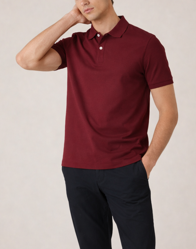 Classic maroon polo