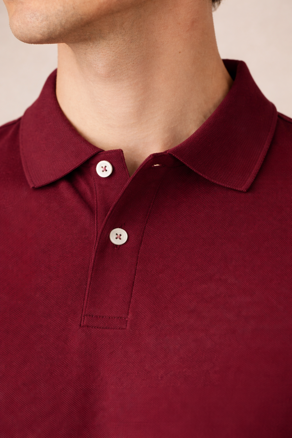 Classic maroon polo