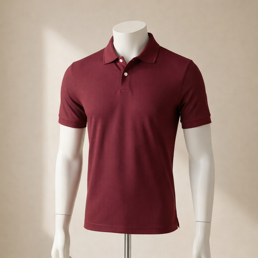 Classic maroon polo